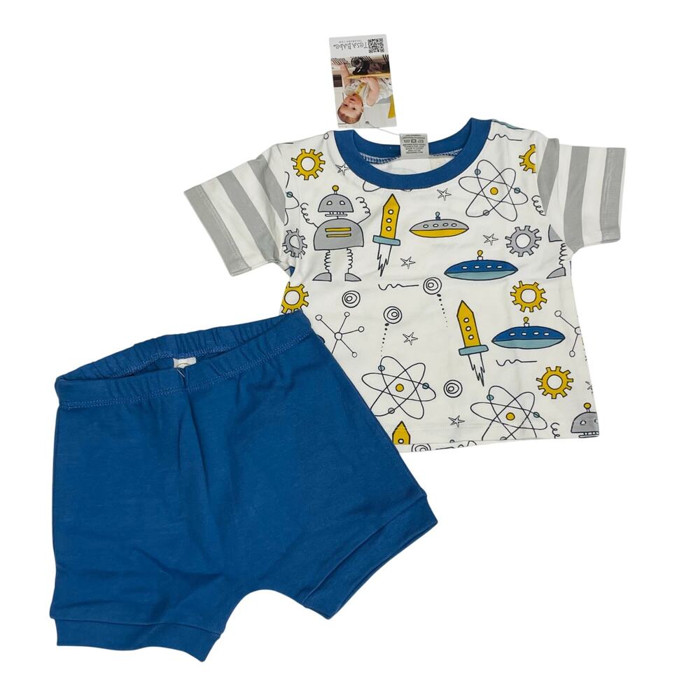 NWT Tesa Babe 6-9M Galaxy Short Set